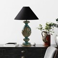 Lampa de masa, Opviq, 897TNL1111, Verde/Negru