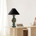 Lampa de masa, Opviq, 897TNL1111, Verde/Negru