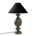 Lampa de masa, Opviq, 897TNL1111, Verde/Negru