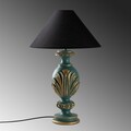 Lampa de masa, Opviq, 897TNL1111, Verde/Negru