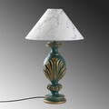 Lampa de masa, Opviq, 897TNL1112, Verde/Alb