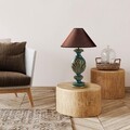 Lampa de masa, Opviq, 897TNL1113, Verde/Maro