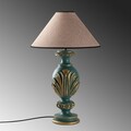 Lampa de masa, Opviq, 897TNL1114, Verde / Maro deschis