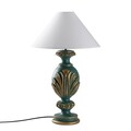 Lampa de masa, Opviq, 897TNL1115, Verde/Alb