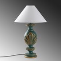 Lampa de masa, Opviq, 897TNL1115, Verde/Alb