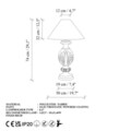 Lampa de masa, Opviq, 897TNL1115, Verde/Alb