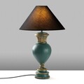 Lampa de masa, Opviq, 897TNL1116, Verde/Negru