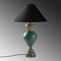 Lampa de masa, Opviq, 897TNL1116, Verde/Negru