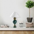 Lampa de masa, Opviq, 897TNL1117, Verde/Alb