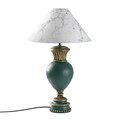 Lampa de masa, Opviq, 897TNL1117, Verde/Alb