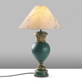 Lampa de masa, Opviq, 897TNL1117, Verde/Alb