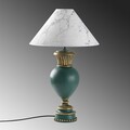 Lampa de masa, Opviq, 897TNL1117, Verde/Alb
