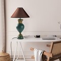Lampa de masa, Opviq, 897TNL1118, Verde/Maro