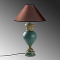 Lampa de masa, Opviq, 897TNL1118, Verde/Maro