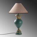 Lampa de masa, Opviq, 897TNL1119, Verde / Maro deschis