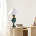 Lampa de masa, Opviq, 897TNL1120, Verde/Alb
