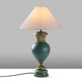 Lampa de masa, Opviq, 897TNL1120, Verde/Alb