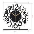 Ceas de masa, Lineal, 25x23 cm, Negru