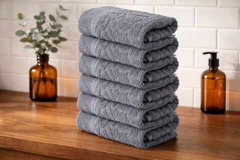 Set prosoape, L'essentiel Maison, Textured, Antracit