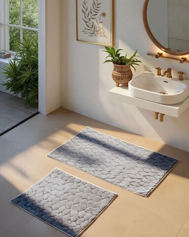 Set covorase de baie, L'essentiel Maison, Rabbit, Antracit