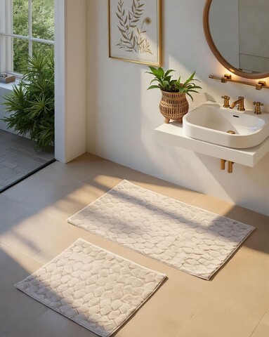 Set covorase de baie, L'essentiel Maison, Rabbit, Bej