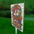 Semn de curte, Hoppy Easter Bunny, 38x58 cm, Multicolor