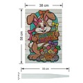 Semn de curte, Hoppy Easter Bunny, 38x58 cm, Multicolor