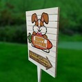 Semn de curte, Easter Rabbit Way, 38x58 cm, Multicolor