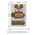 Semn de curte, Easter Rabbit Way, 38x58 cm, Multicolor