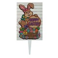 Semn de curte, Easter Bunny with Basket, 38x58 cm, Multicolor