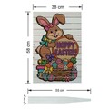 Semn de curte, Easter Bunny with Basket, 38x58 cm, Multicolor