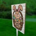 Semn de curte, Peek-a-Bunny Basket, 38x58 cm, Multicolor