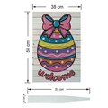Semn de curte, Easter Welcome Egg, 38x58 cm, Multicolor