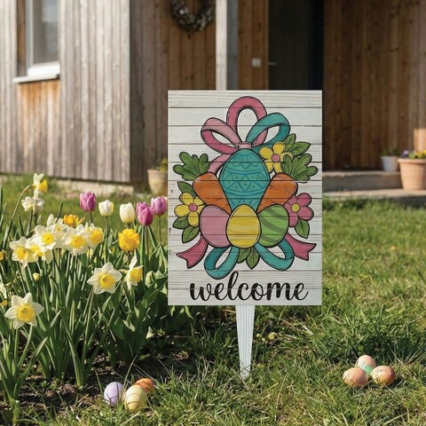 Semn de curte, Easter Treat Gift, 38x58 cm, Multicolor