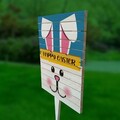 Semn de curte, Bunny Welcome Sign, 38x58 cm, Multicolor