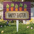 Semn de curte, Happy Easter Carrots, 58x38 cm, Multicolor