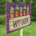 Semn de curte, Happy Easter Carrots, 58x38 cm, Multicolor
