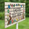 Semn de curte, Easter Egg Hunt, 58x38 cm, Multicolor