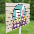 Semn de curte, Happy Easter Badge, 58x38 cm, Multicolor