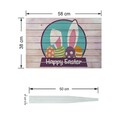 Semn de curte, Happy Easter Badge, 58x38 cm, Multicolor