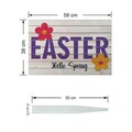 Semn de curte, Floral Easter, 58x38 cm, Multicolor