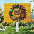 Semn de curte, Easter Hanging Sign, 58x38 cm, Multicolor