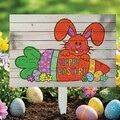 Semn de curte, The Easter Carrot Bunny, 58x38 cm, Multicolor