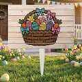 Semn de curte, Classic Easter Basket, 58x38 cm, Multicolor