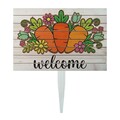 Semn de curte, Carrots & Blooms, 58x38 cm, Multicolor