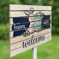Semn de curte, Easter Welcome Bunny, 58x38 cm, Multicolor