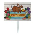 Semn de curte, Bunny Topping Easter, 58x38 cm, Multicolor