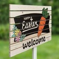 Semn de curte, Modern Easter Welcome, 58x38 cm, Multicolor