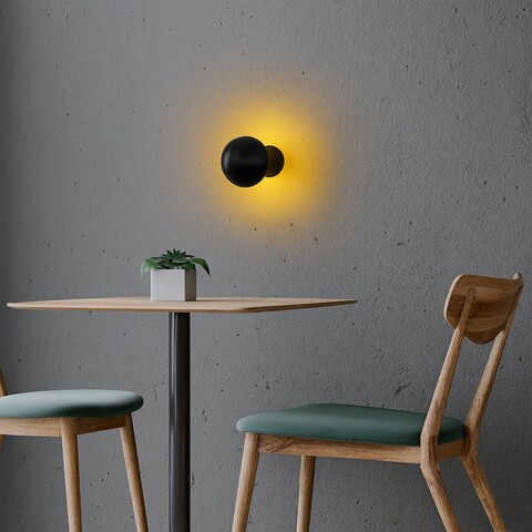 Aplica de perete, Opviq, 942FLG2217, Negru