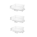 Set organizatoare frigider, Hermia, 964FRM3430, Dimensiune: 28 x 19,5 x 9 cm (1 bucată), Transparent